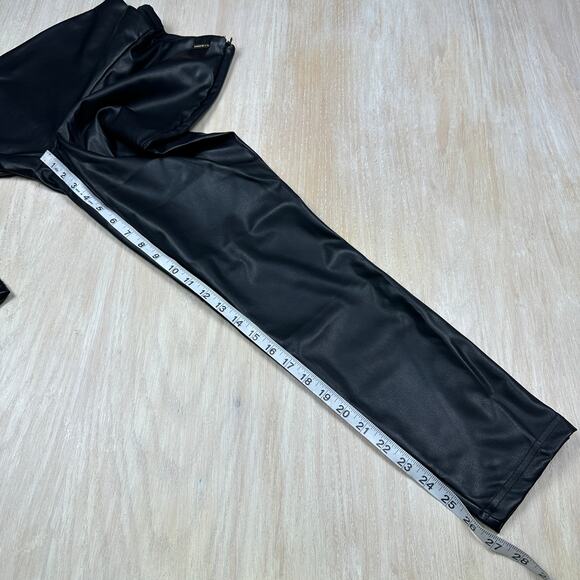 NWT Fabletics Black Vegan Leather Legging Pull On Sleek Activewear Pants Small - Picture 8 of 15